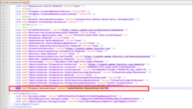 Uipath Orchestrator DLL edit